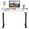 We'Re It Lift it, 48"x24" Electric Sit Stand Desk, Effortless Touch Up/Down, White Top, Black Base VL12BLK4824-459